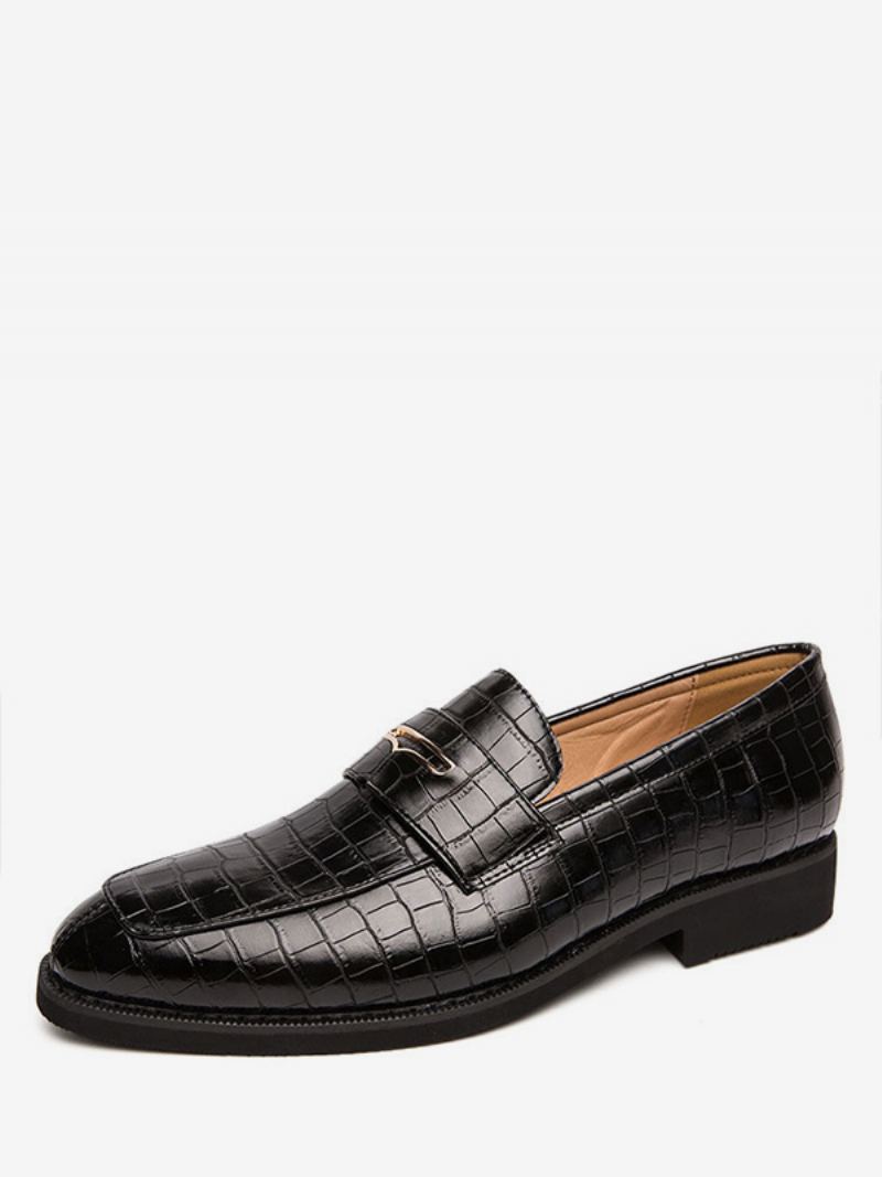 Loafer For Menn Metalldetaljer Kunstverk Rund Tå Pu-skinn
