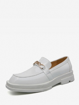 Loafer Sko For Menn Pu Leather Metal Details Slip-on