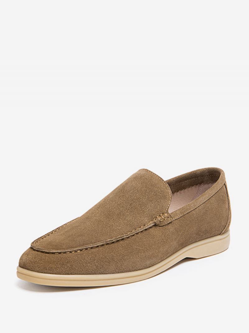 Slip-on Loafer Sko For Menn I Kuskinn - Khaki