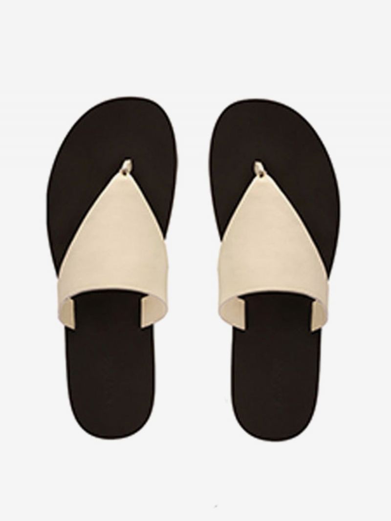 Dame Flip Fops Ecru White Thong Beach Sandal Slides