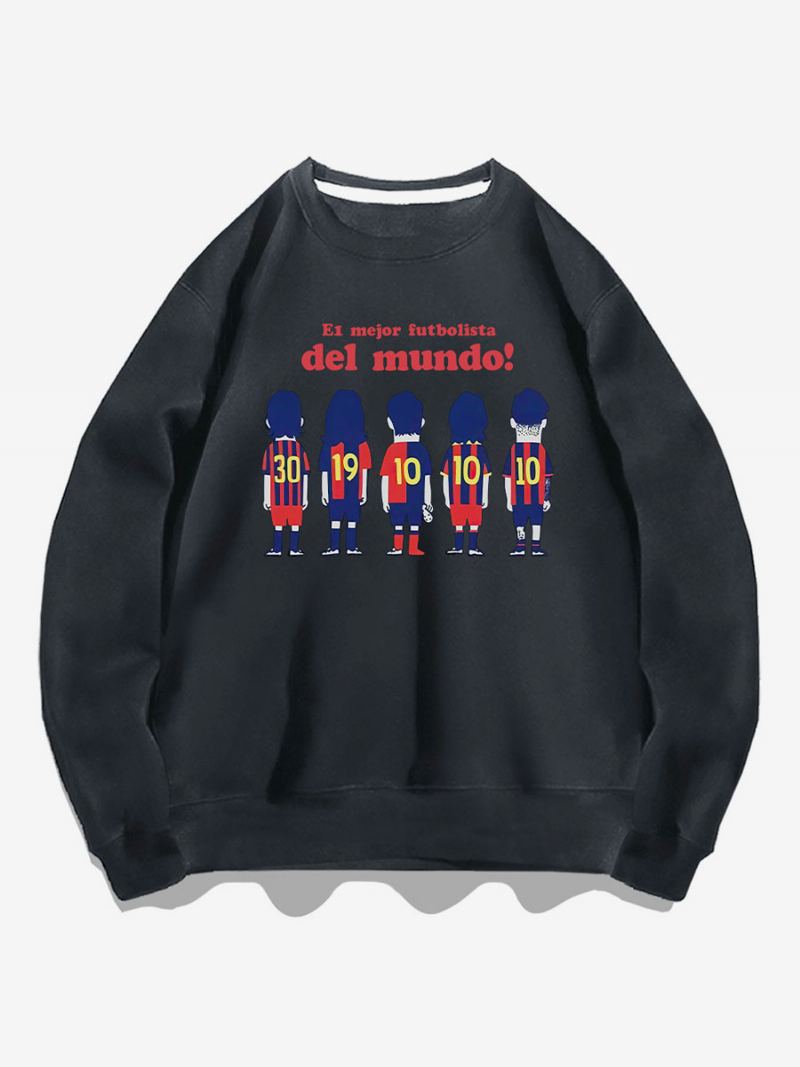 Messi Sweatshirt Voksen Topp For Menn - Dyp Grå