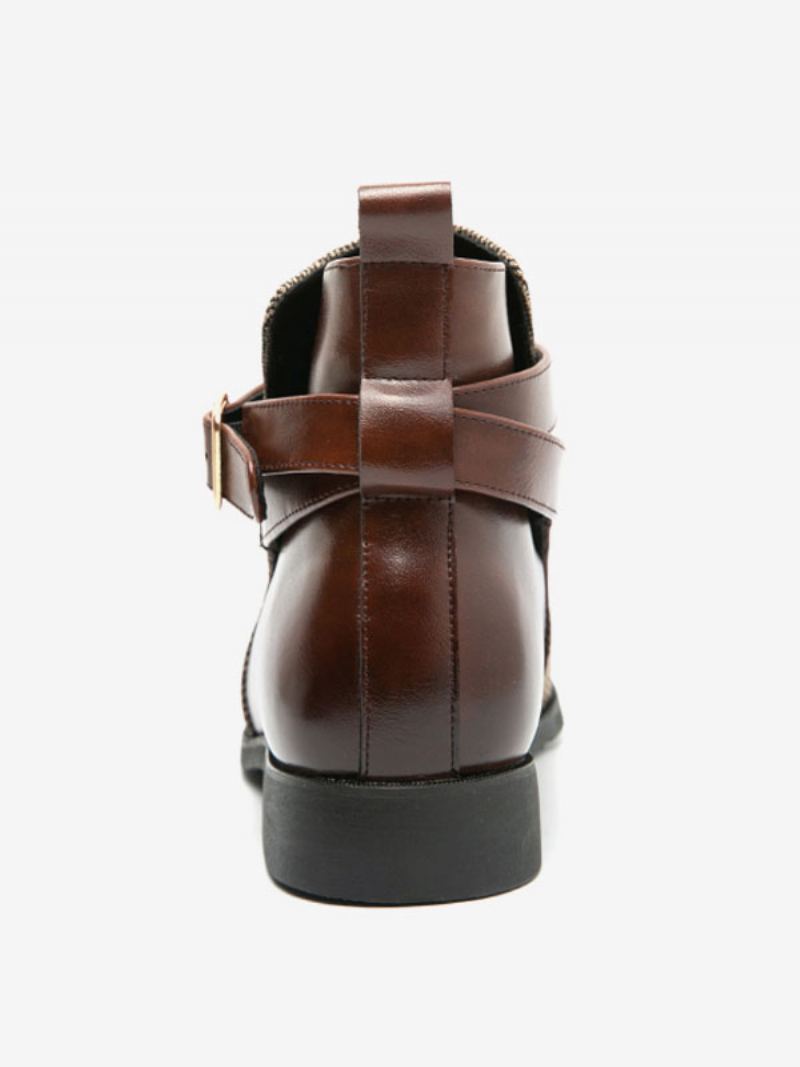 Herrestøvler Chukka-støvler Pu-skinn Jodhpur-støvler Spenne - Beige